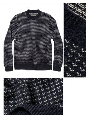 Rangeley Sweater in Navy Cash Merino